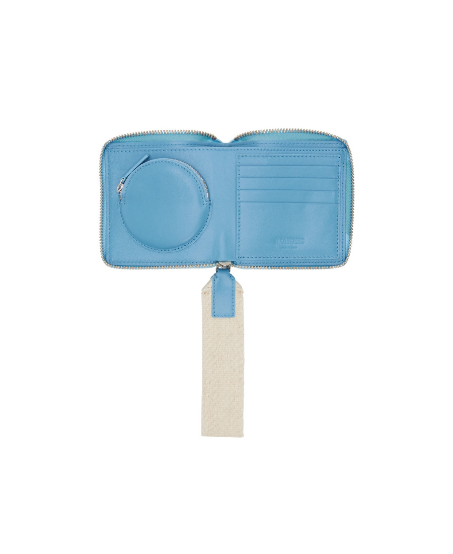 Jacquemus Logo Wallet In Blue