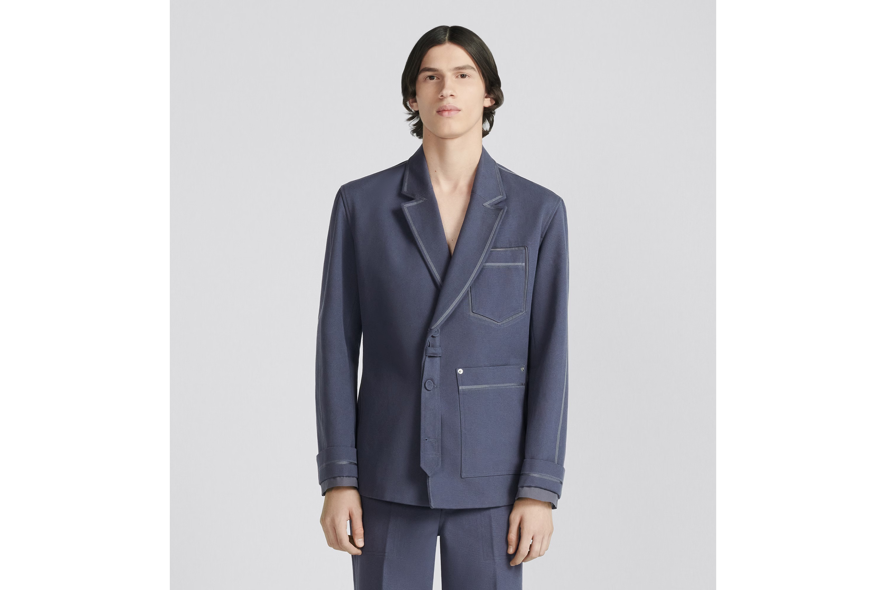 Dior Logo Suit Jacket In Blue