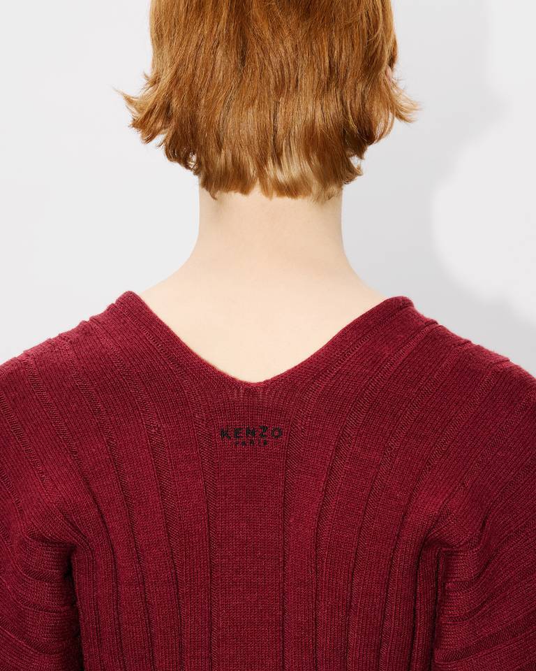 Kenzo Zippered Cardigan In Red