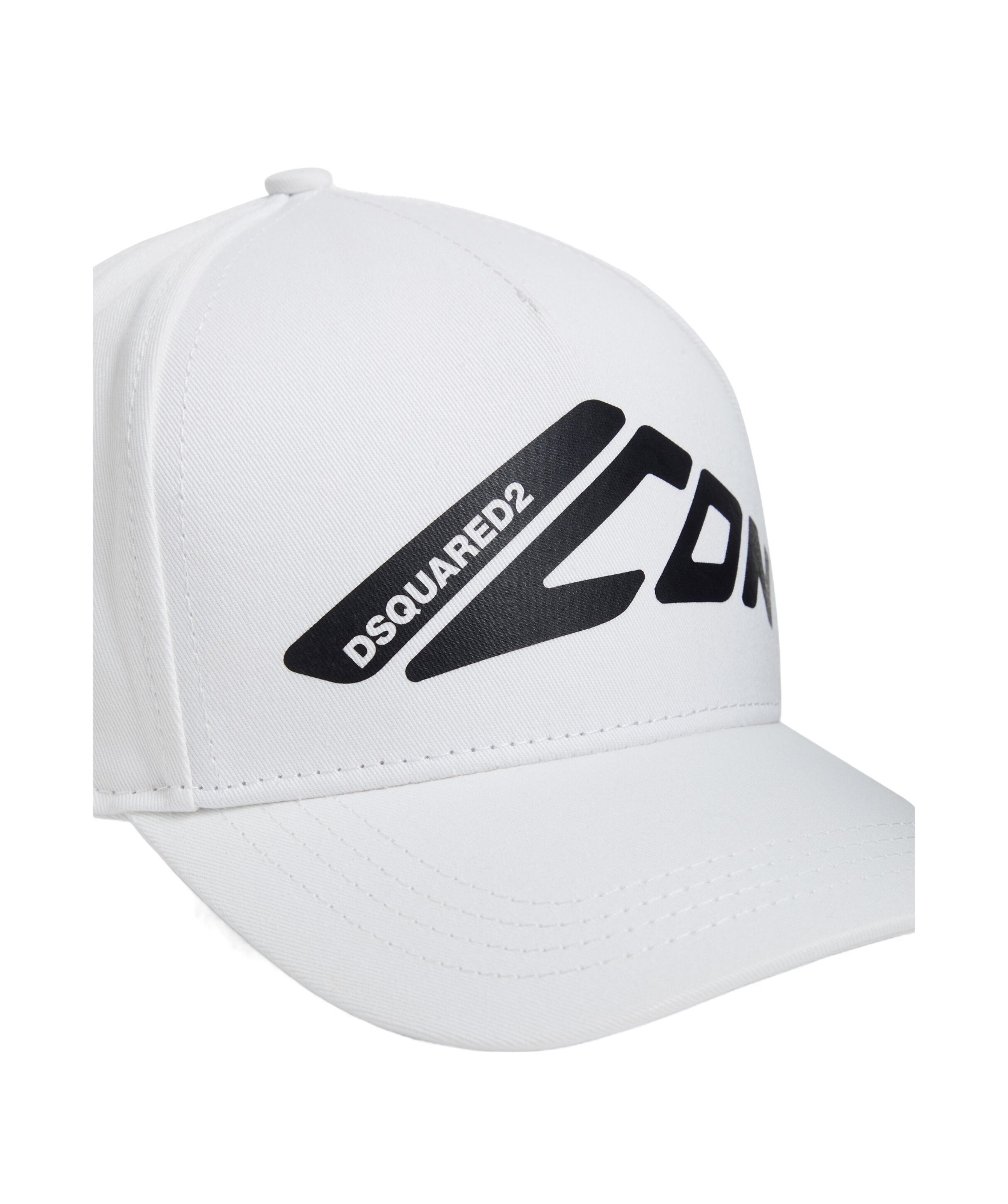 Dsquared2 Logo Applique Baseball Cap In White