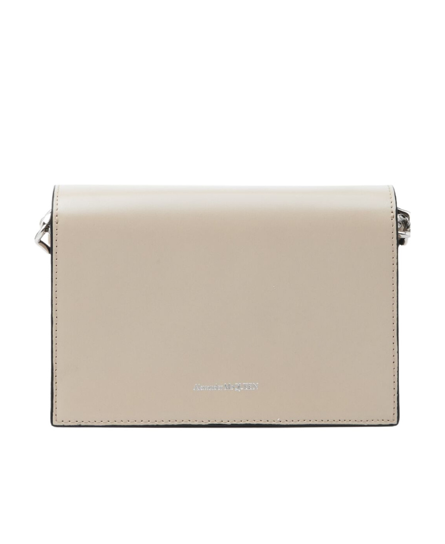 Alexander Mcqueen Skull Small Shoulder Bag In Nude