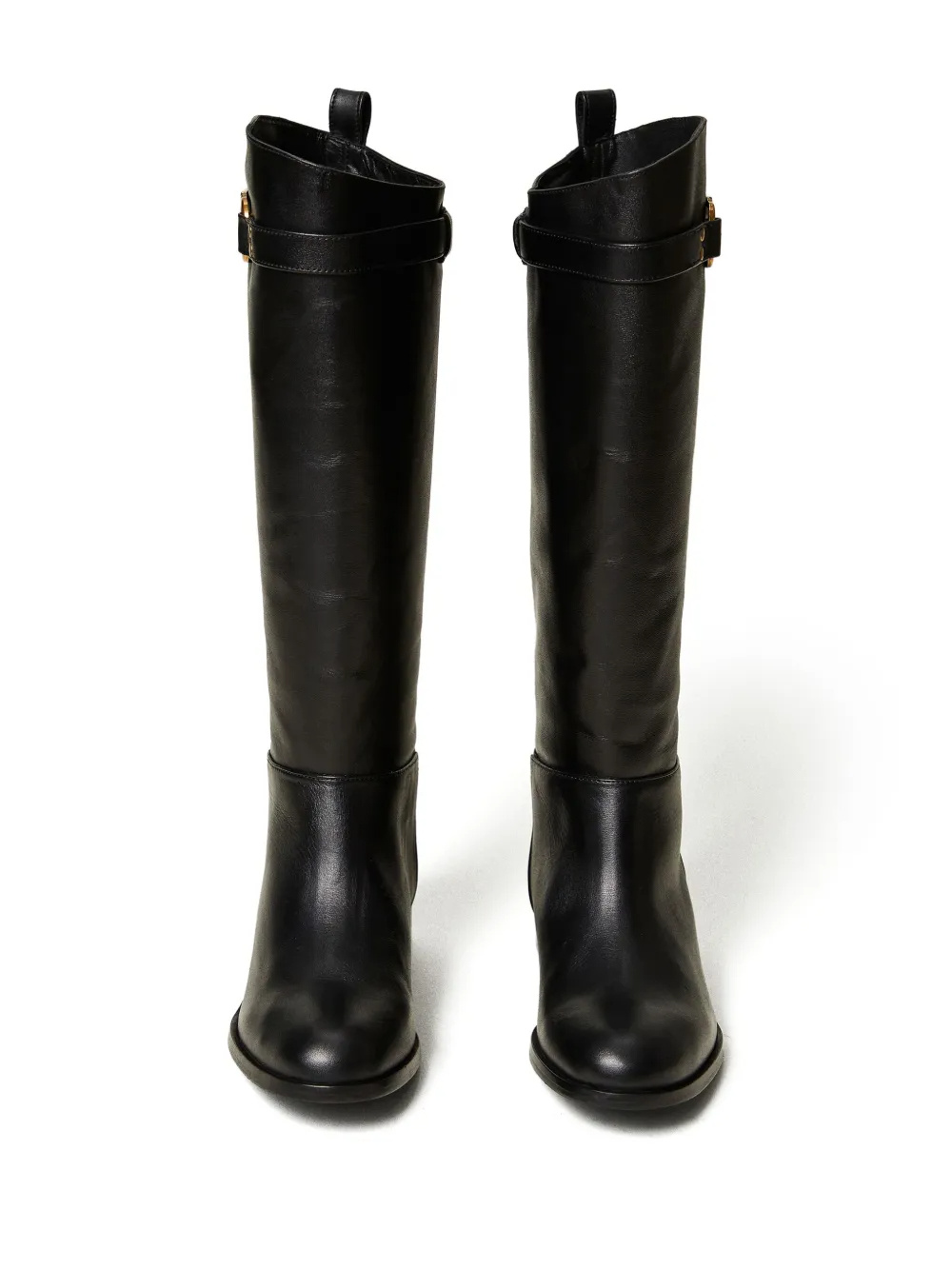 Shop Twinset Oval T Leather Boots
