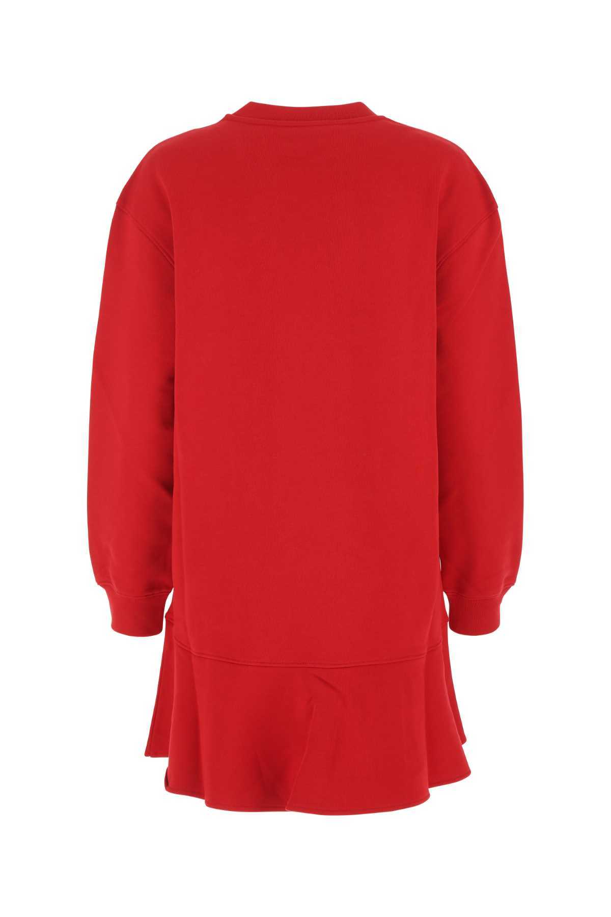 Moschino Logo Dress In Red
