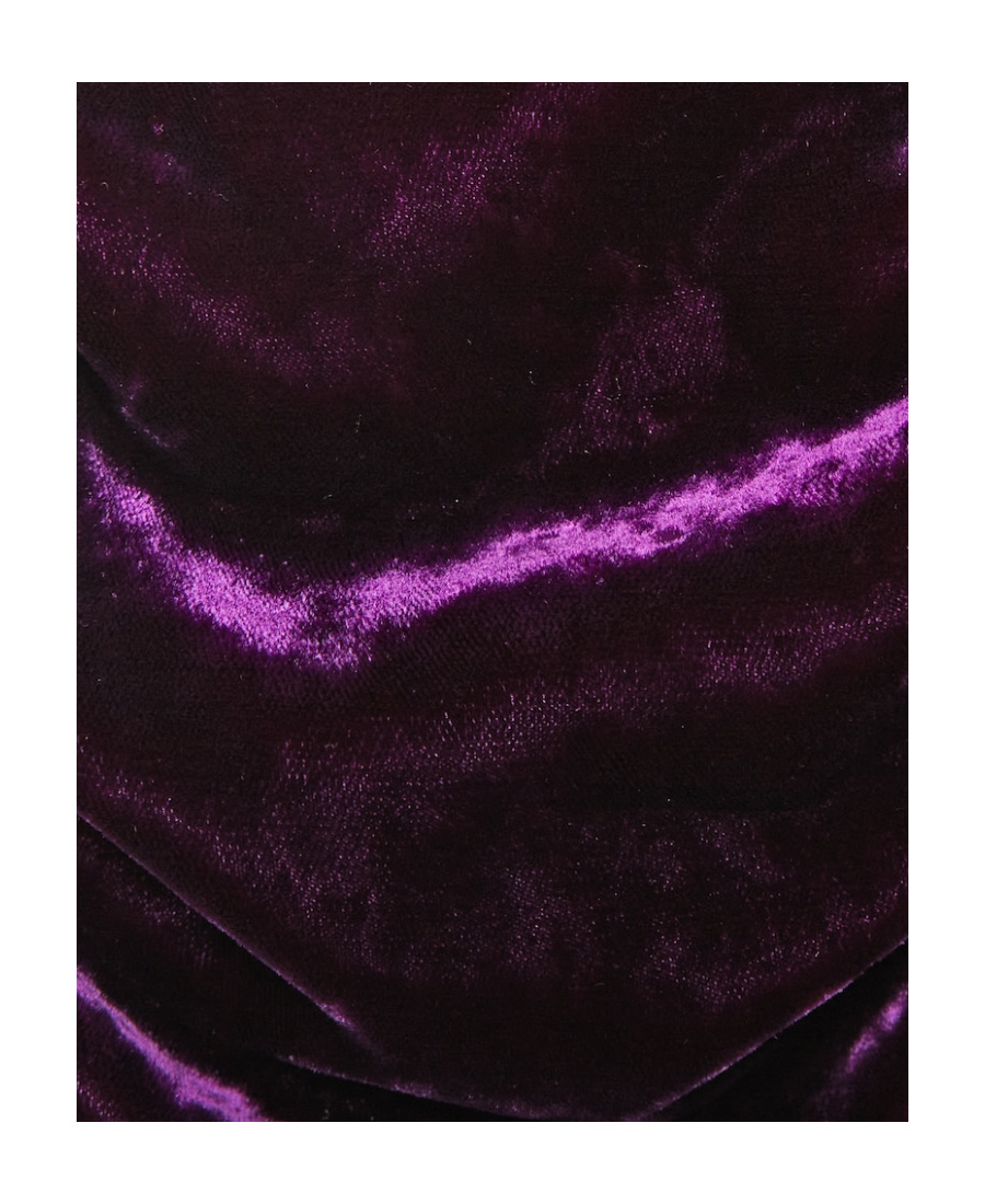 Gucci Sculpted High-waisted Velvet Pant With Ruched Detailing In Purple
