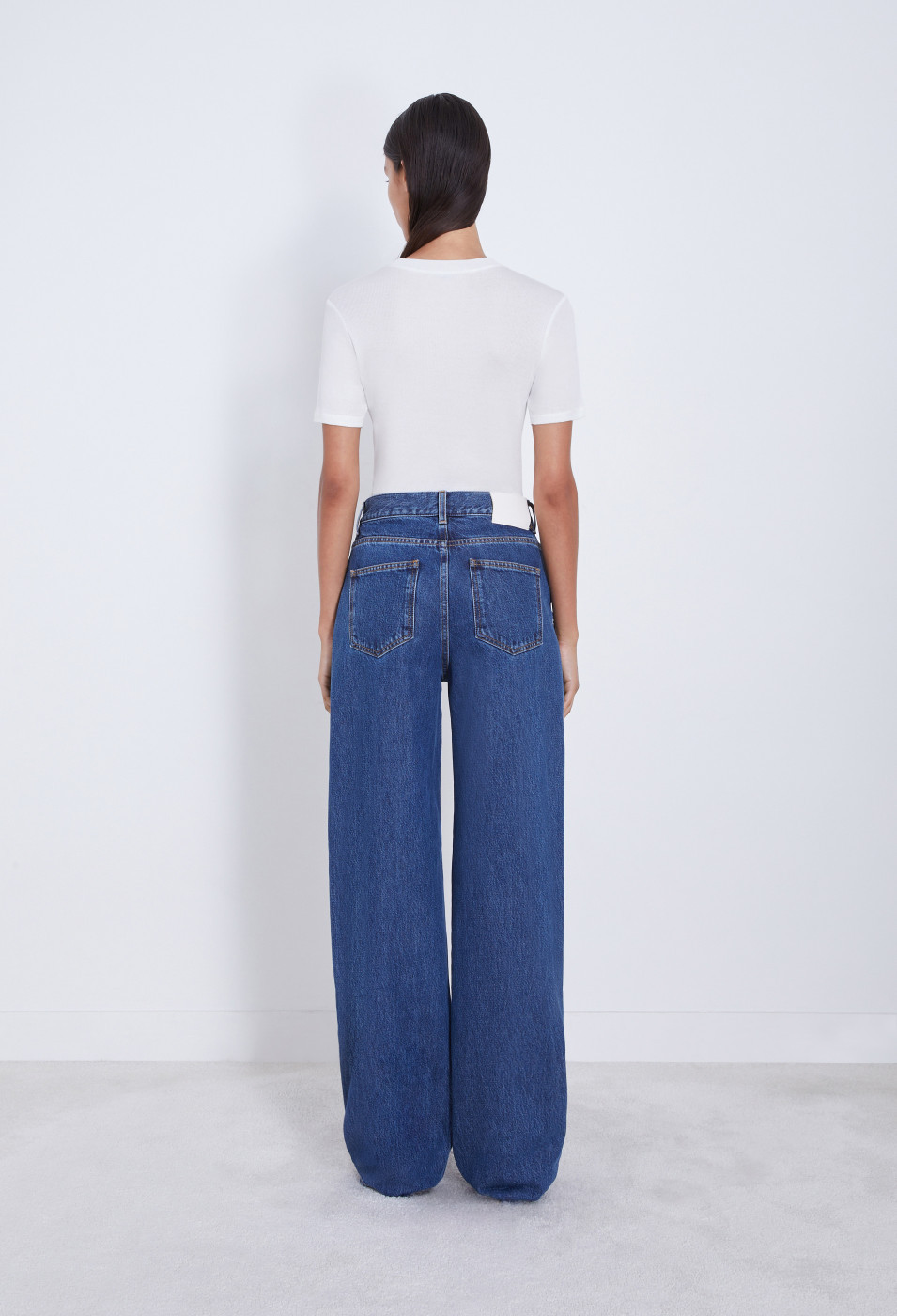 Loulou Studio Belt Ring Denim Trousers In Blue