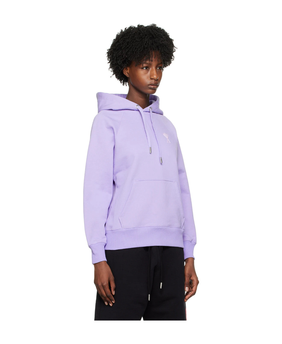 Ami Alexandre Mattiussi Ssense Exclusive Purple Ami De Cœur Hoodie In Blue