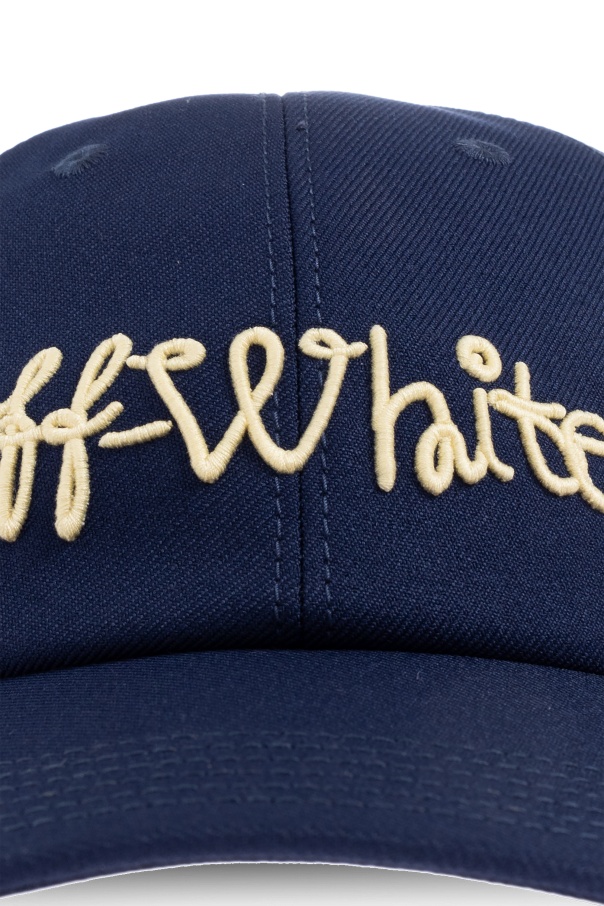 Off-white Script-logo Baseball Cap In Blue