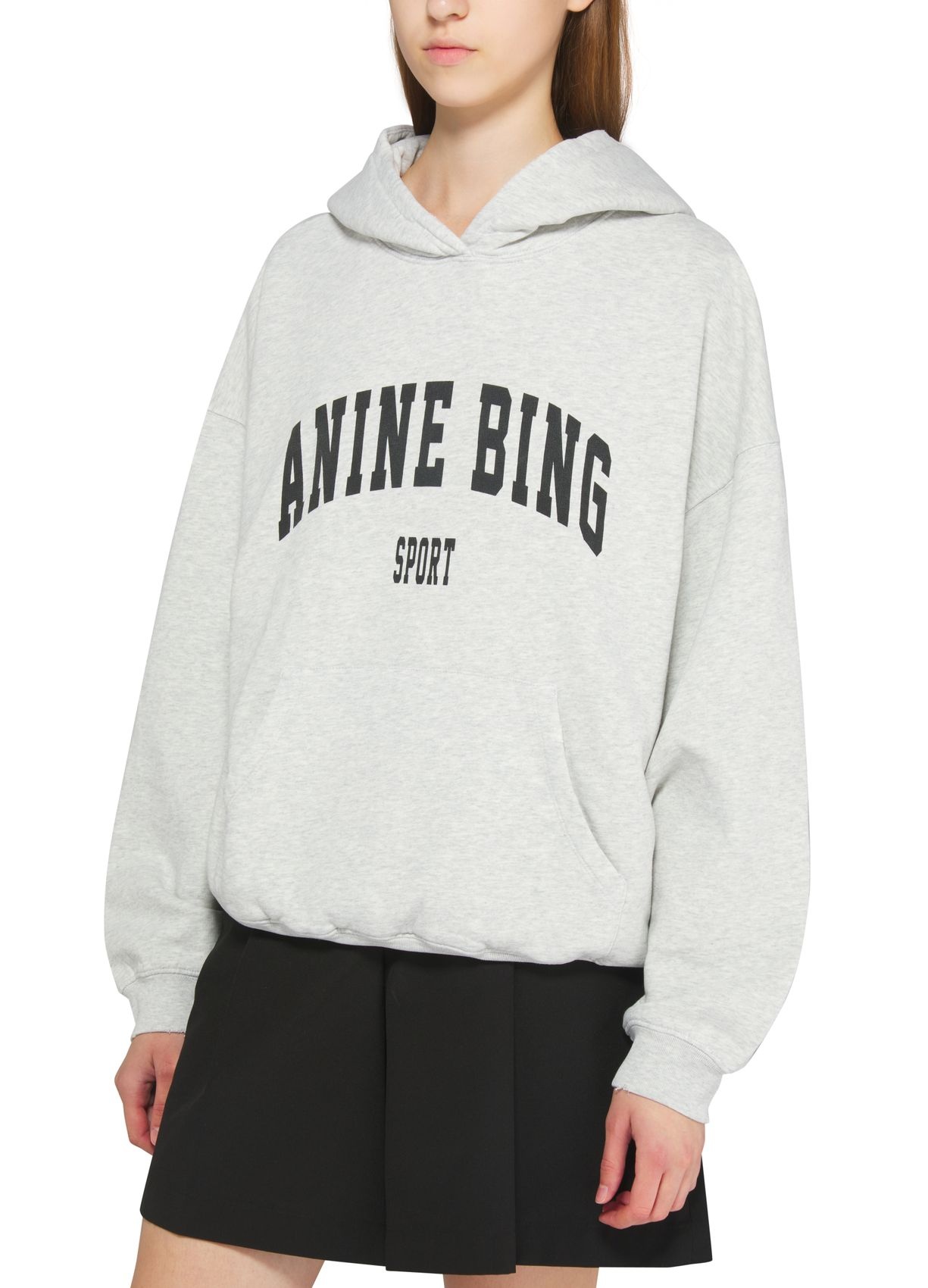 Shop Anine Bing Harvey Hooded Hoodie In White
