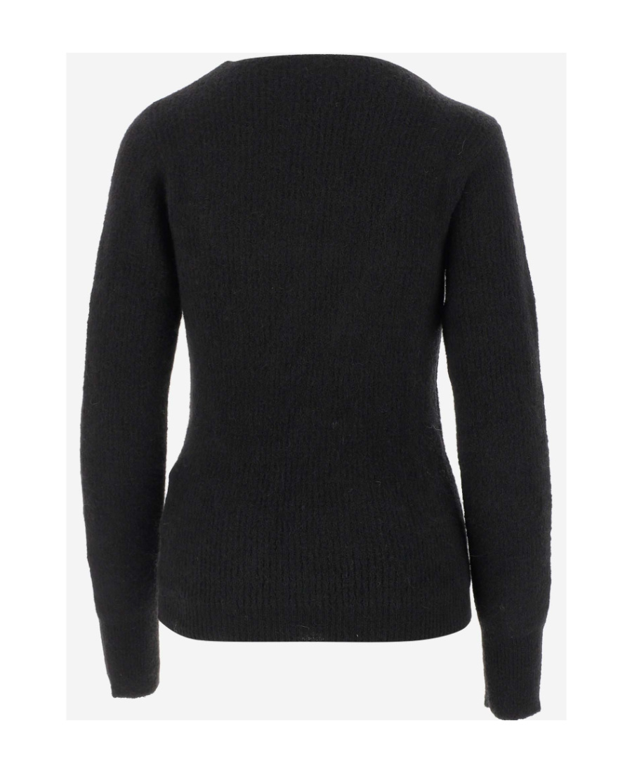 Jacquemus Pau Asymmetric Knitted Cardigan In Black