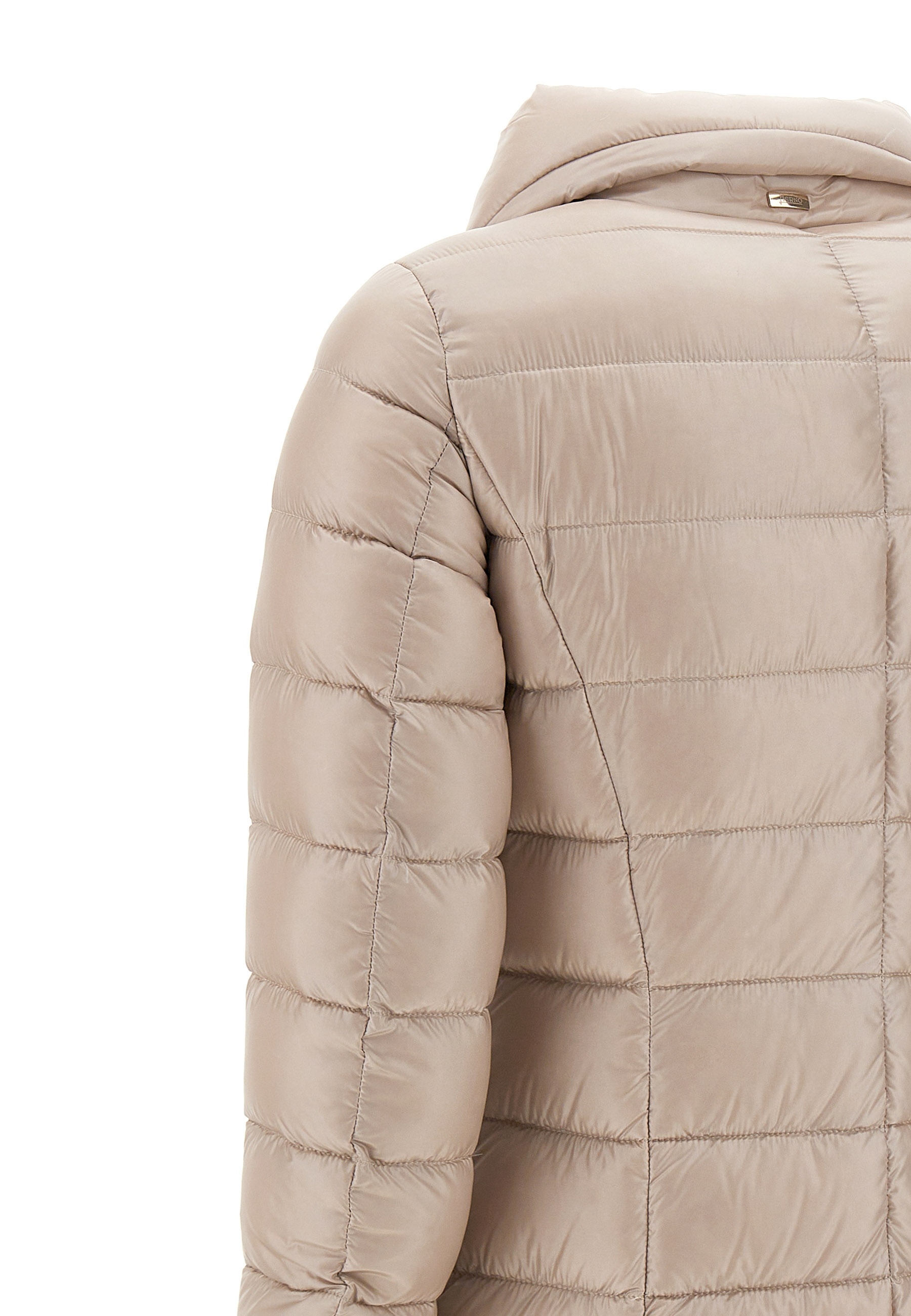 Herno Padded Zip-up Coat In Nude
