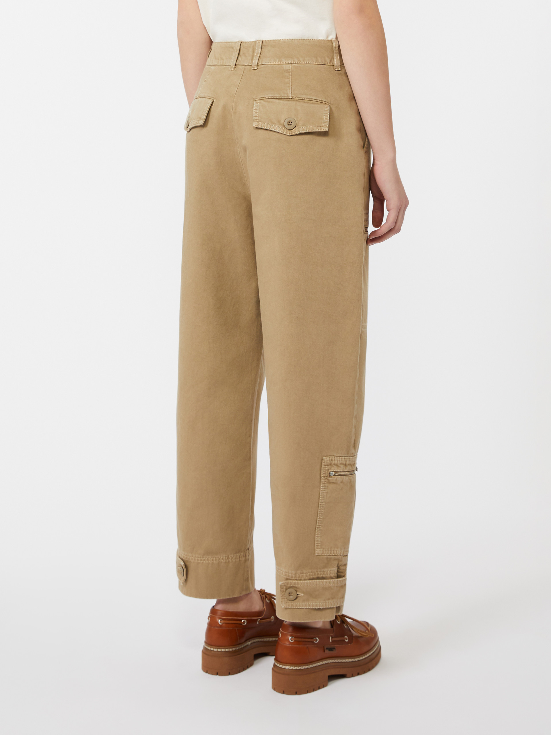 Weekend Max Mara Colonia Long Trouser Khaki In Brown