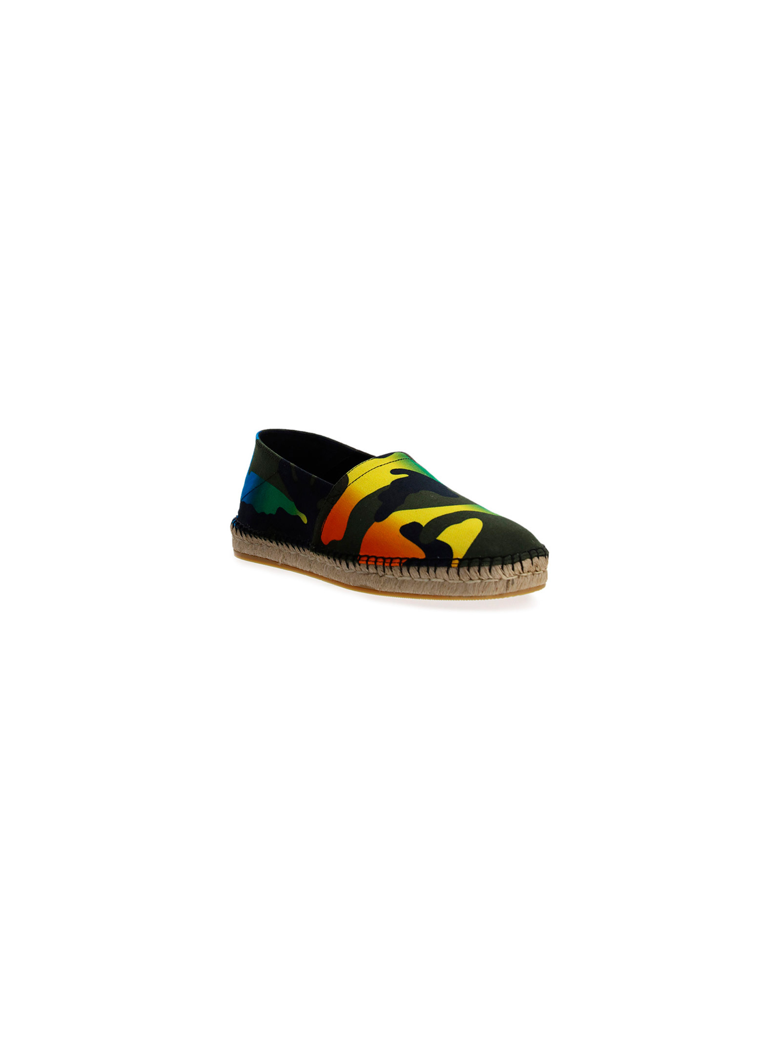 Valentino Camouflage-print Espadrilles In Black