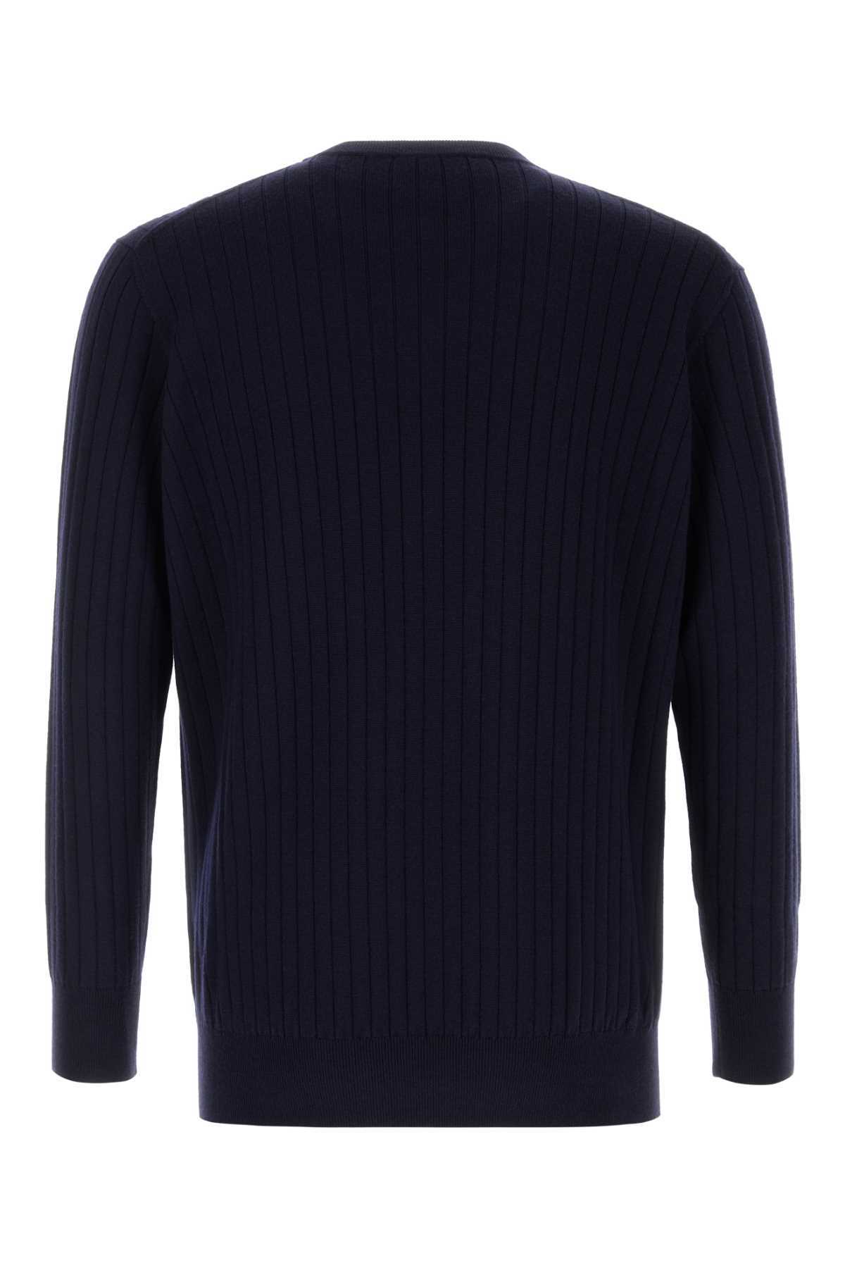 Bottega Veneta Maglione In Lana Blu Scuro  Uomo In Blue