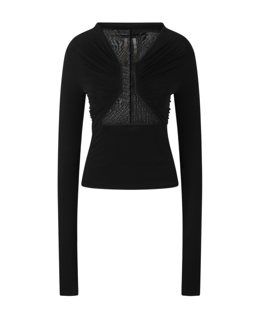 Rick Owens Ed Long Sleeve Top In Black