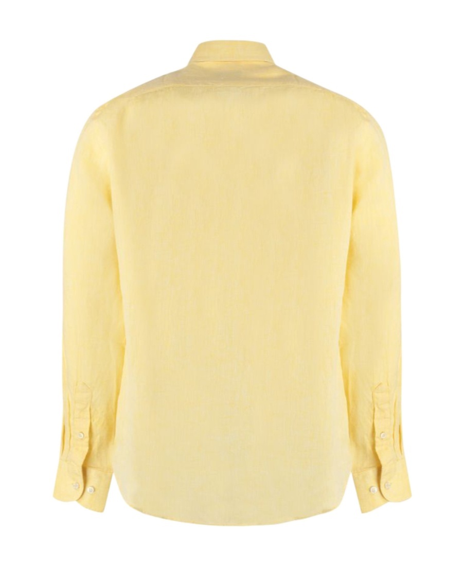 Paul & Shark Linen Shirt In Yellow