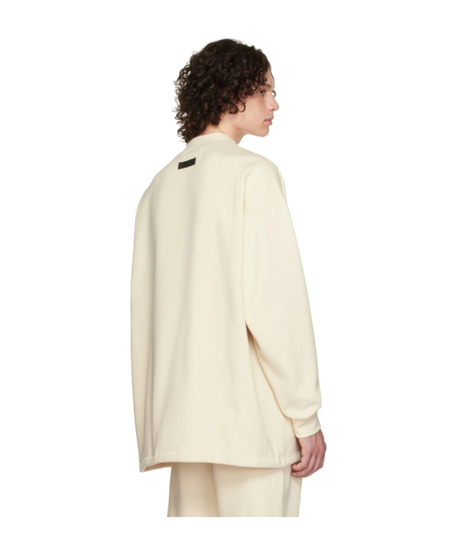 Essentials Logo-patch Cotton-blend Sweatshirt In White