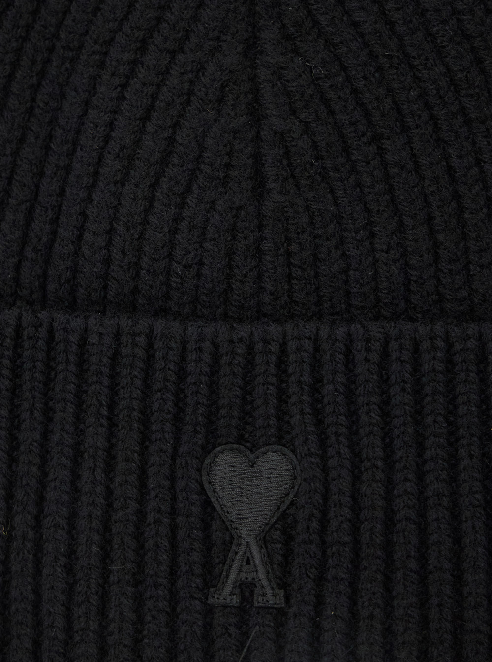 Ami Alexandre Mattiussi Ami Paris Ami De Coeur Black Wool Hat Men