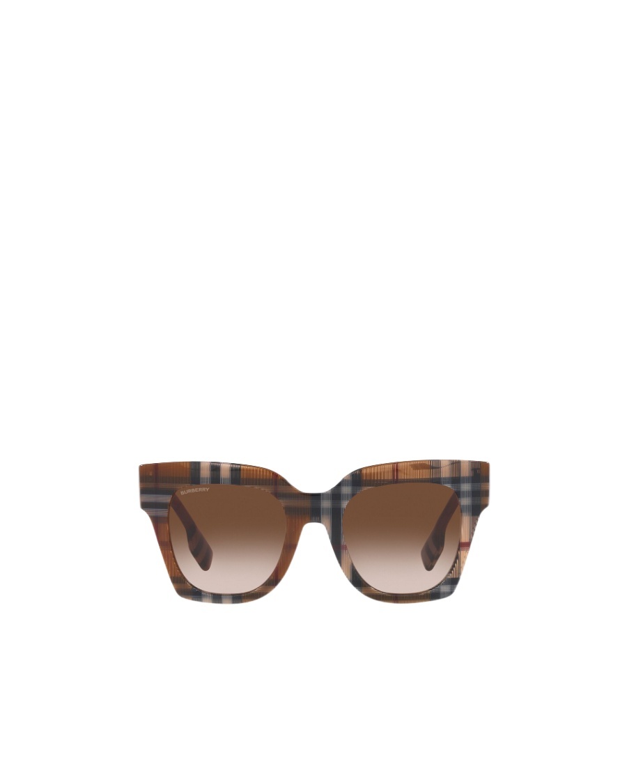Burberry Kitty Be4364 396713 Butterfly Sunglasses In Brown