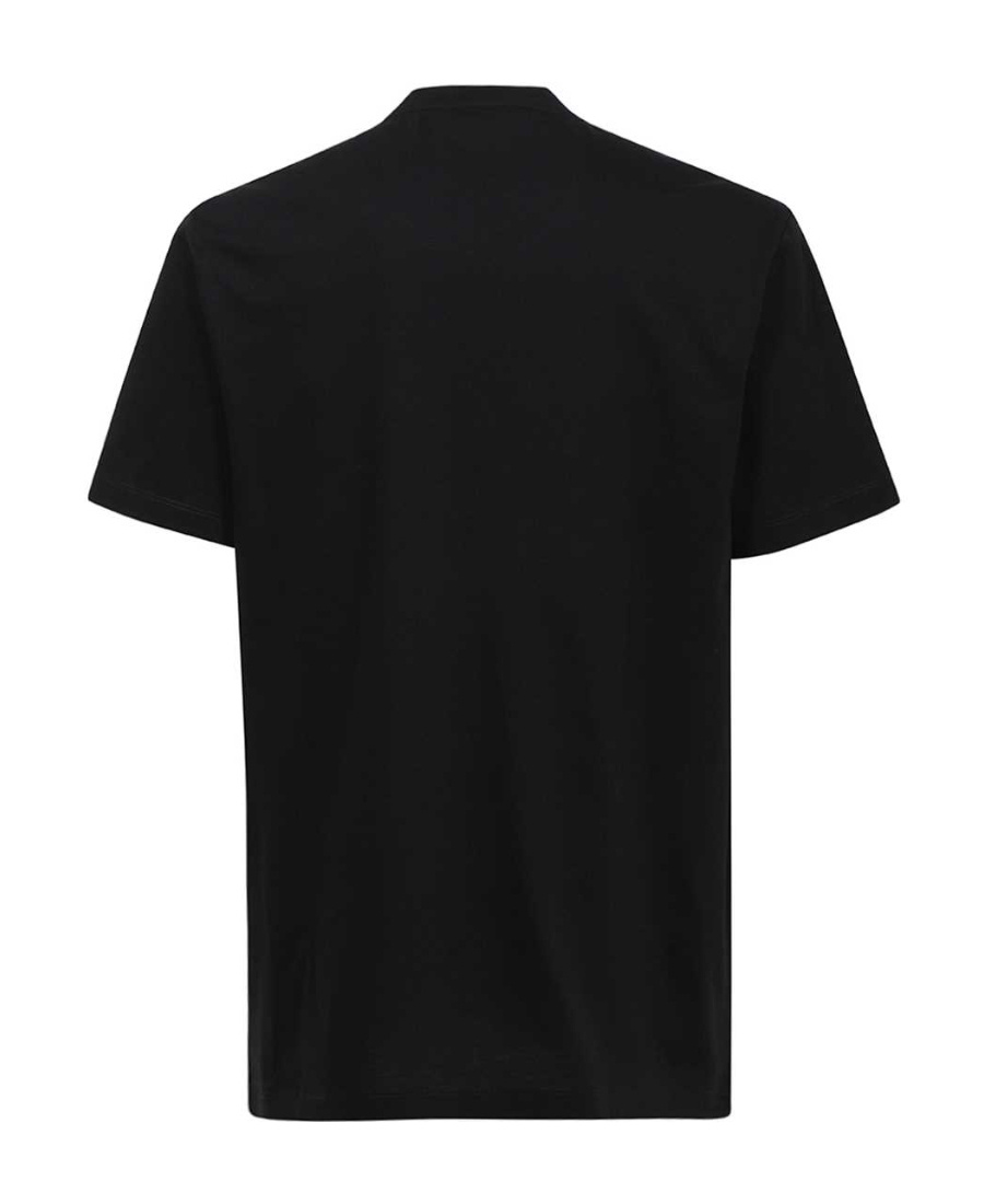Versace Cotton Jersey Graphic T-shirt In Black