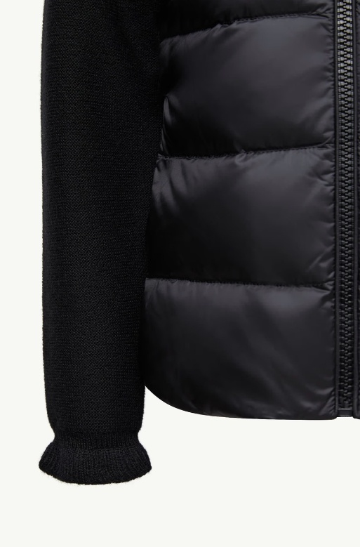 Moncler Enfant Padded Zip-up Cardigan In Black