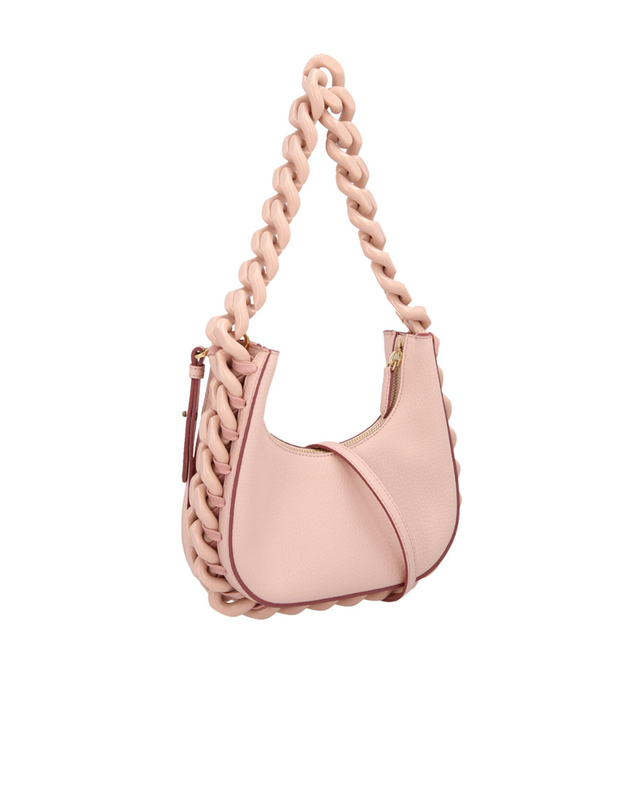 Stella Mccartney Maxi Chain Frayme Hobo Bag In Nude