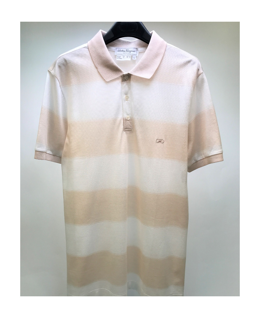 Ferragamo Logo Polo Shirt In White