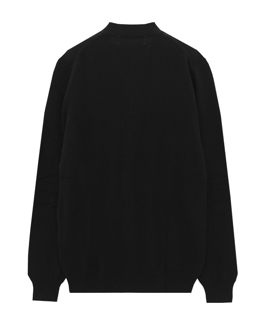 Comme Des Garçons Play Heart-patch Wool Cardigan In Black