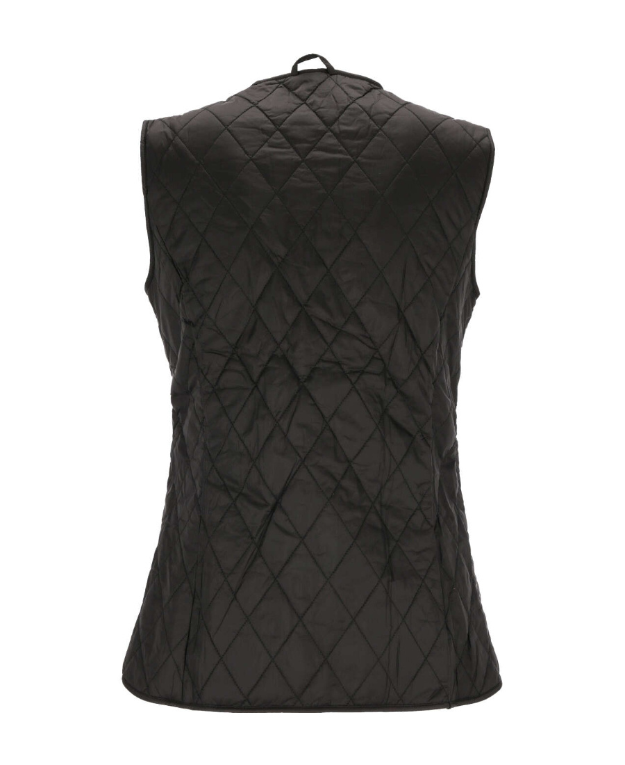 Barbour Logo-embroidered Quilted Reversible Gilet In Black