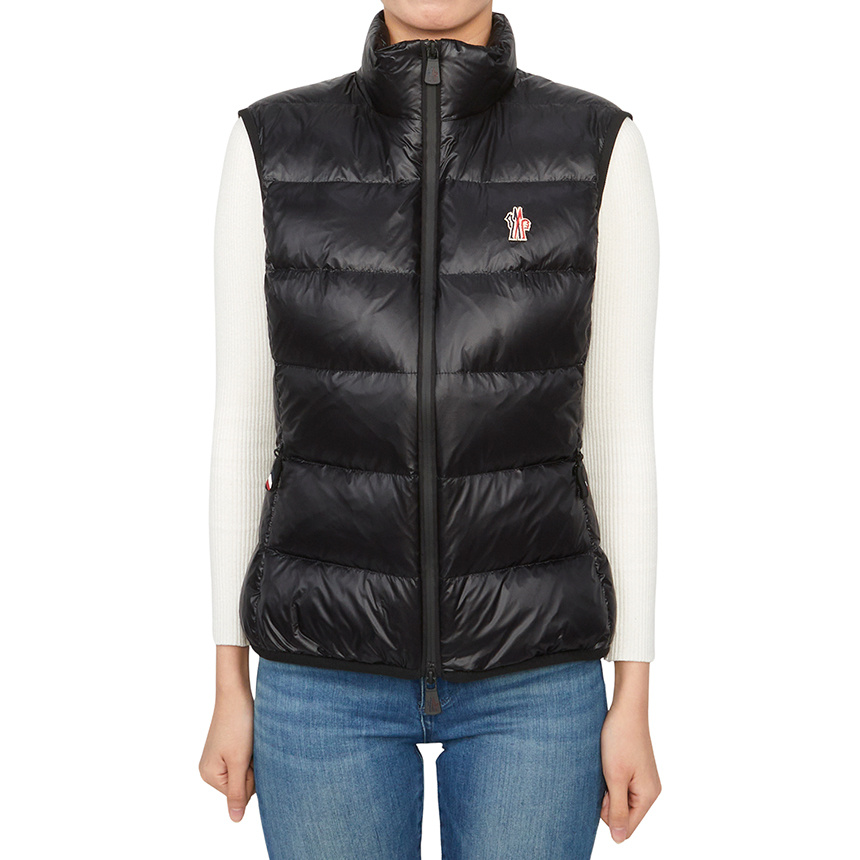 Moncler Down Vest In Black