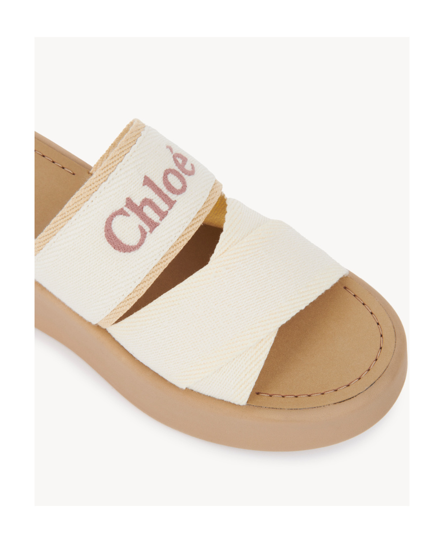Chloé Women's Mila Leather Flatform Sandals In Nude