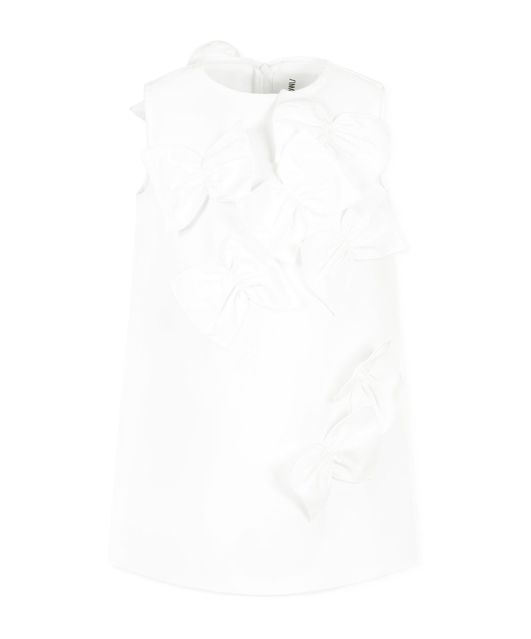 Simonetta Bow Dress In White