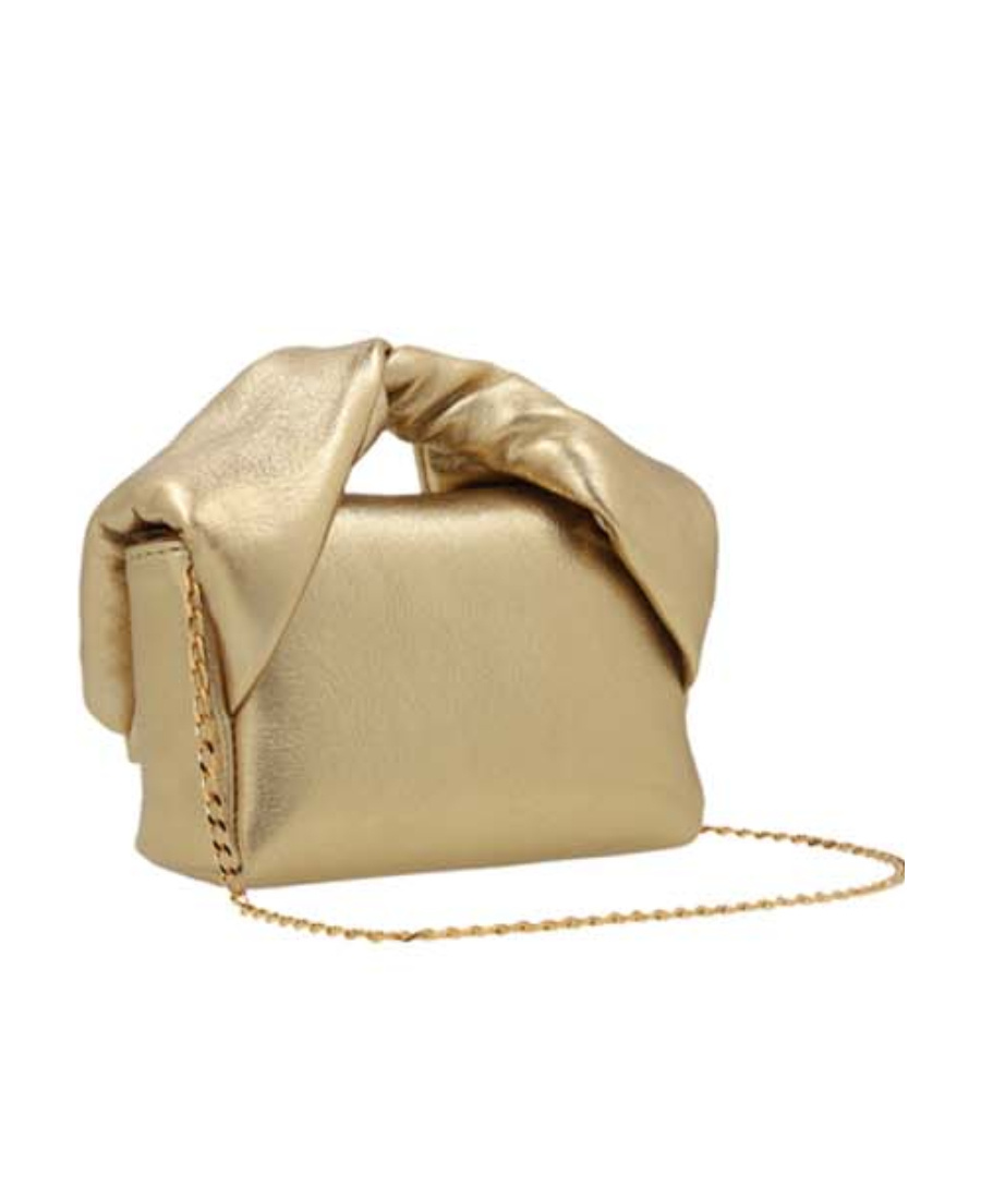 Jw Anderson Twister Leather Mini Bag In Nude