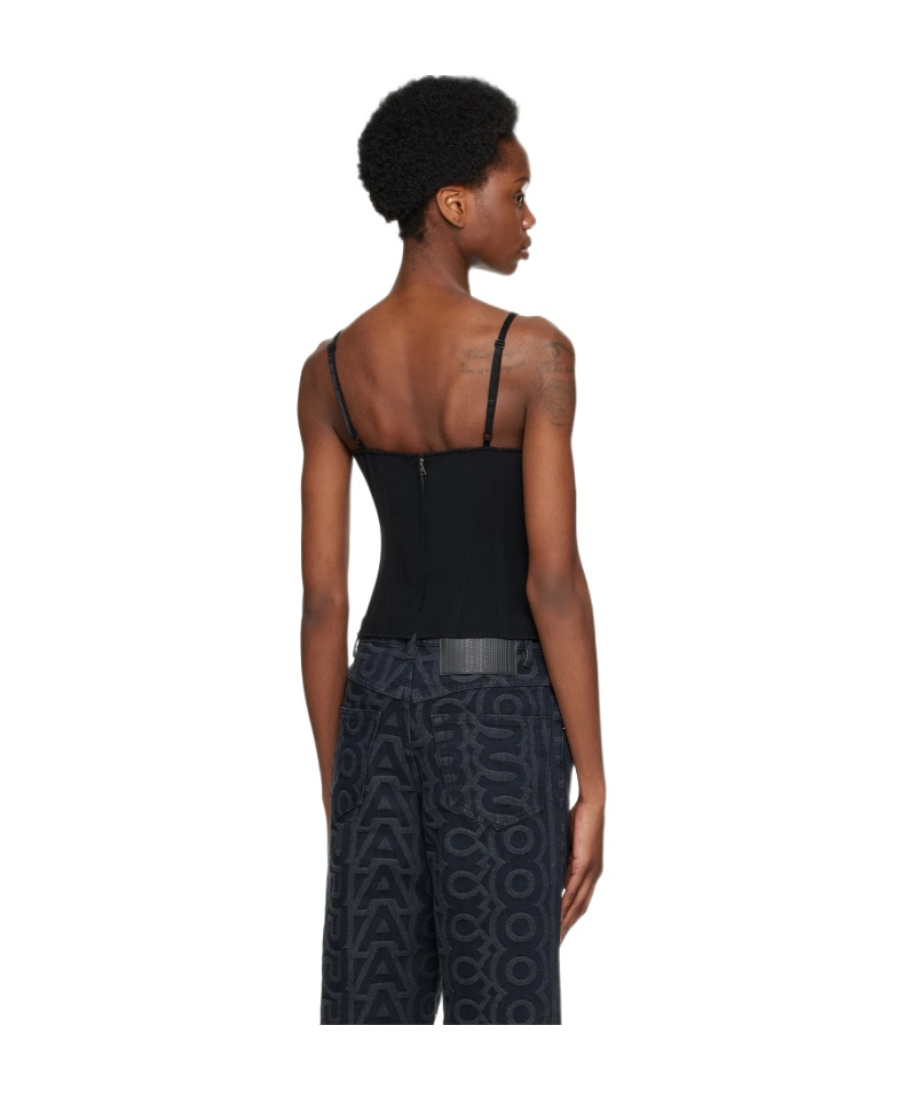 Marc Jacobs Logo Thin Shoulder Strap In Black