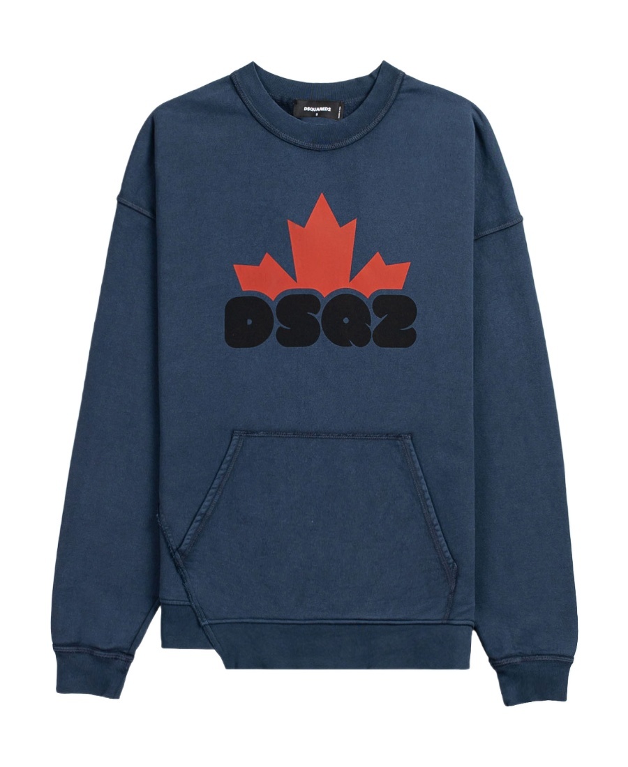 Dsquared2 Logo Printed Crewneck Sweatshirt In Blue
