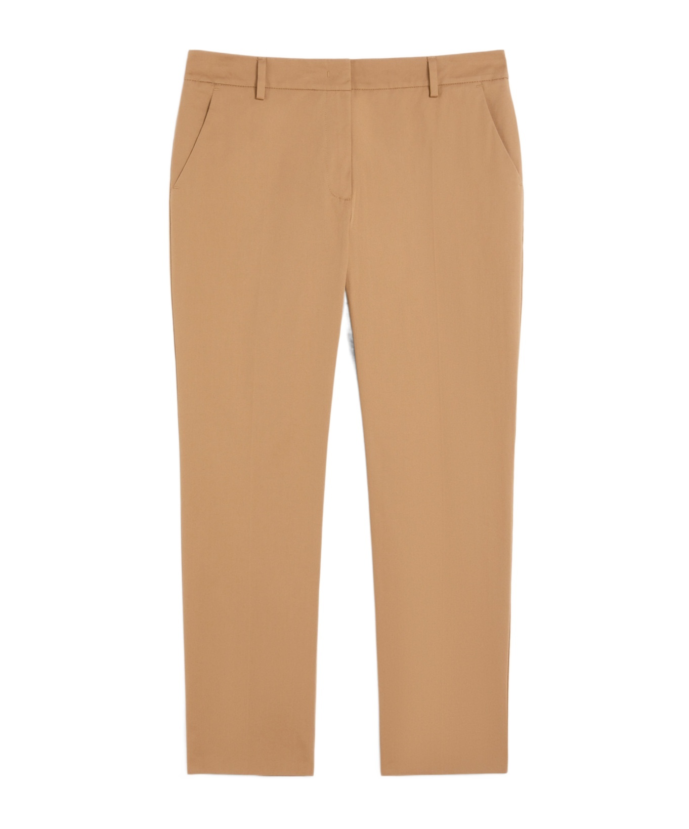 Weekend Max Mara Stretch Gabardine Trousers In Earth Color