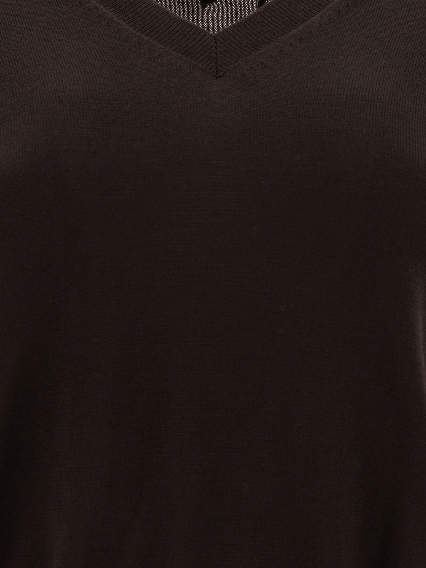 Prada V-neck Short-sleeved T-shirt In Brown