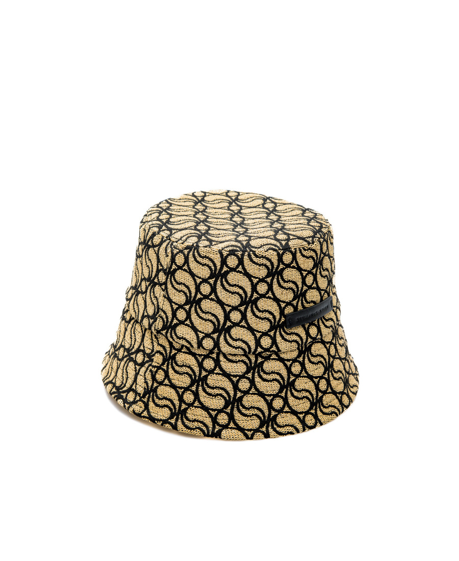 Stella Mccartney Logo Print Bucket Hat In Black