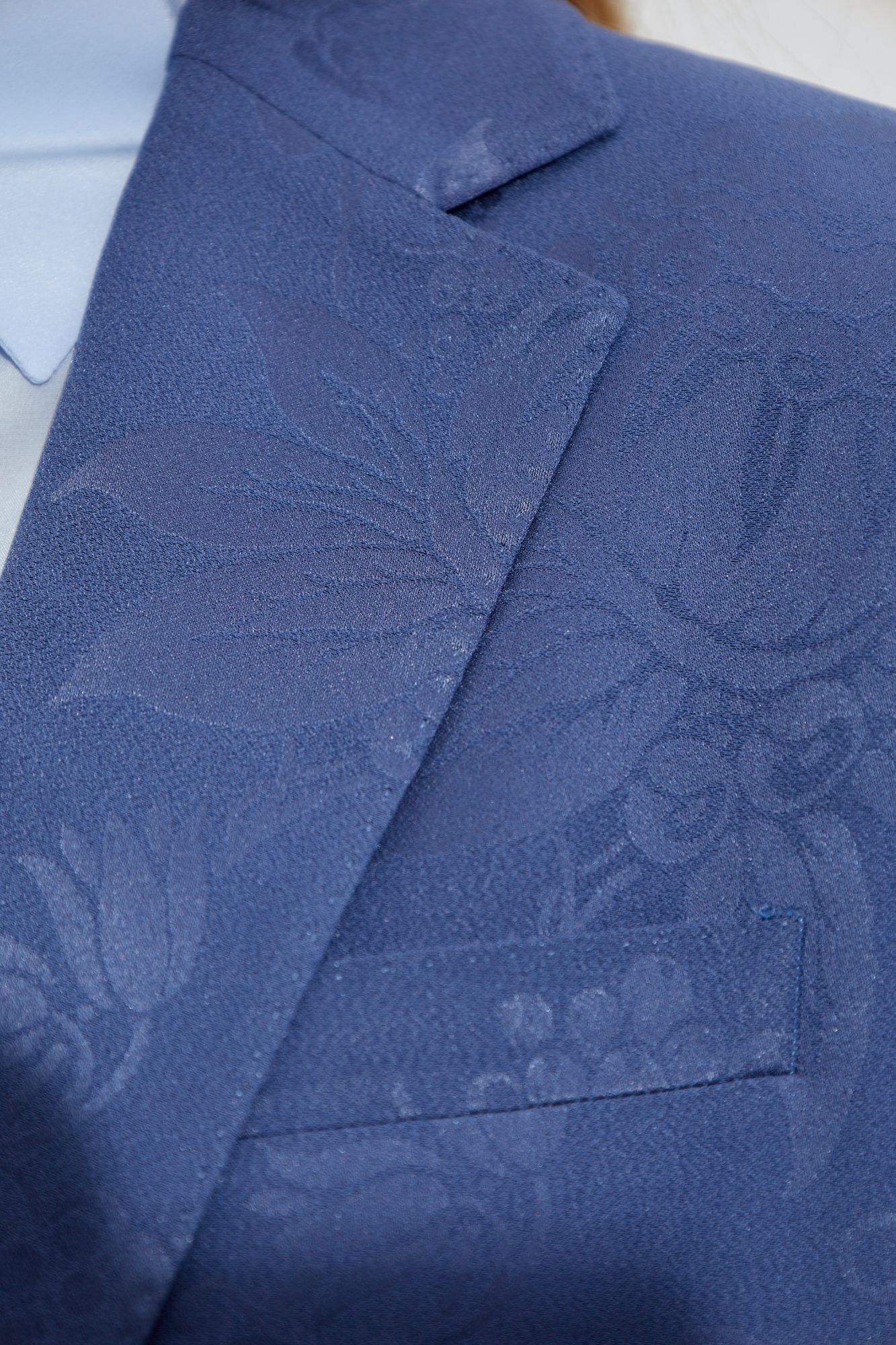 Shop Etro Floral Jacquard Jacket In Blue