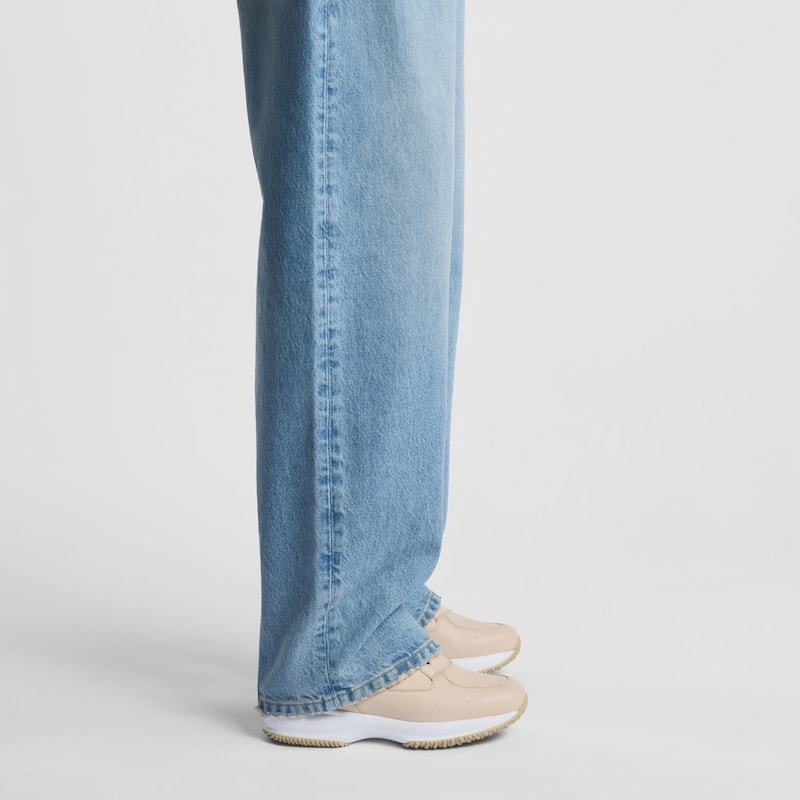 Hogan Laced Sneakers In Nude