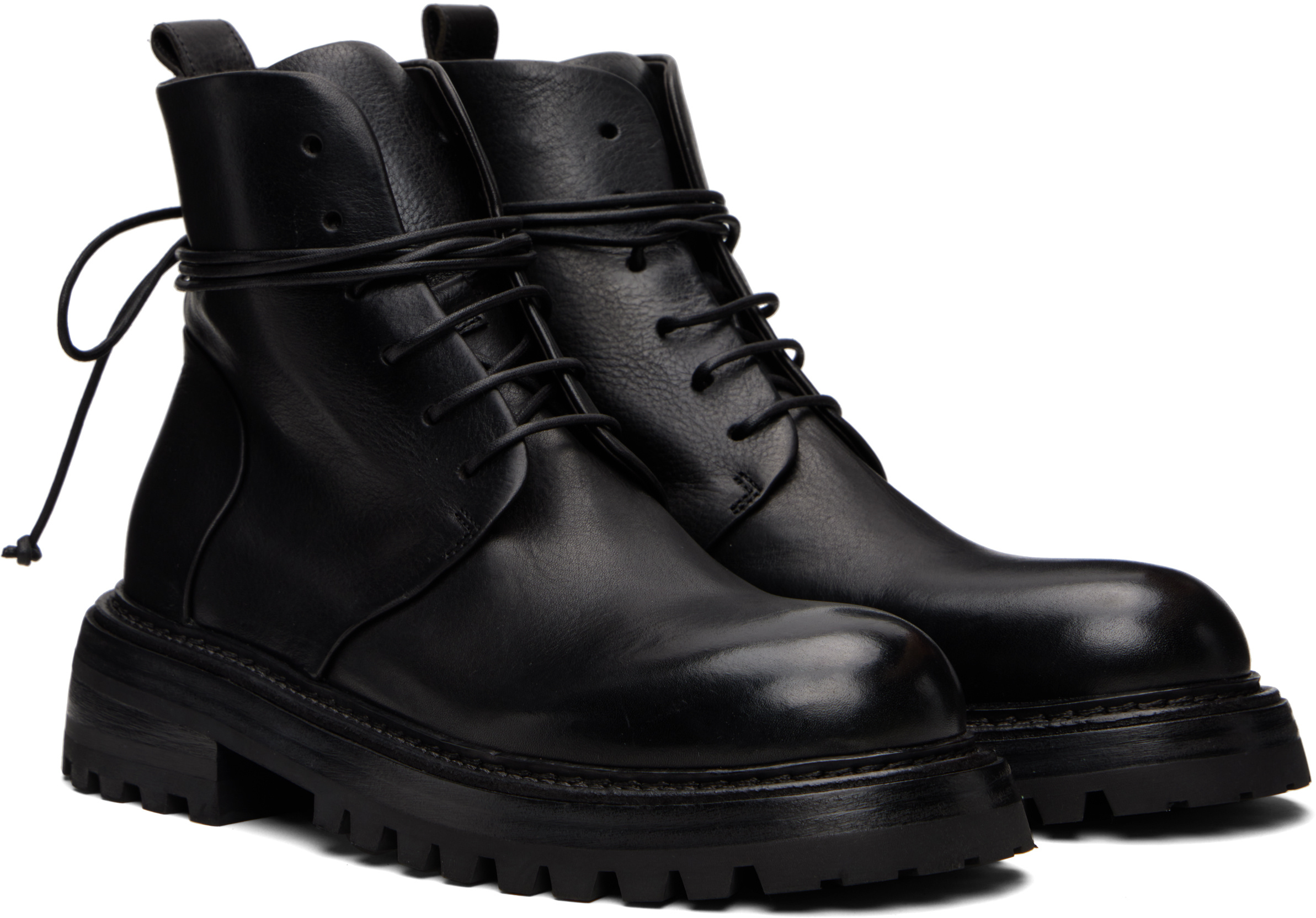 Marsèll Combat Ankle Boots In Black