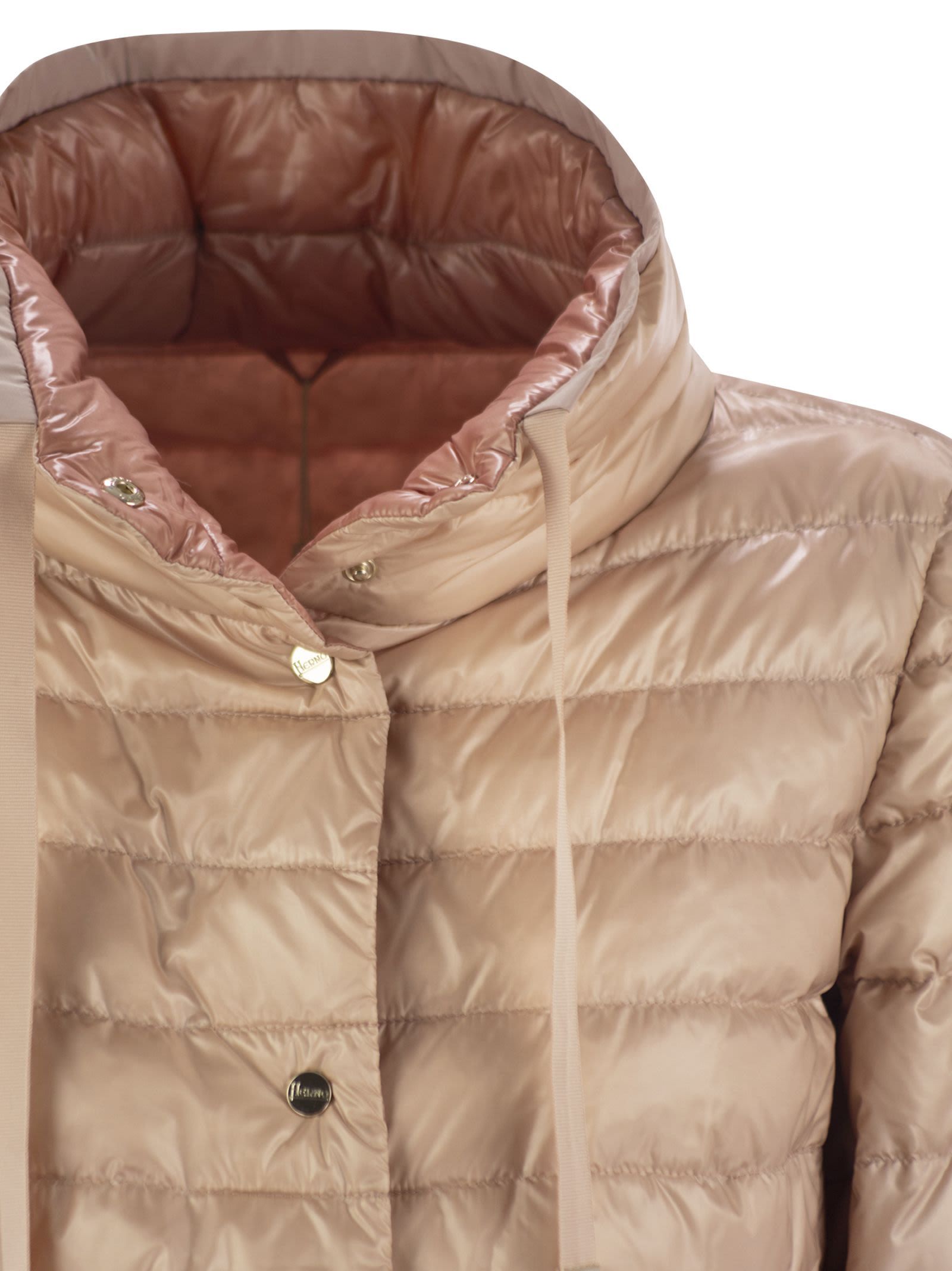 Herno Reversible Jacket In Ultralight Nylon In Neutral