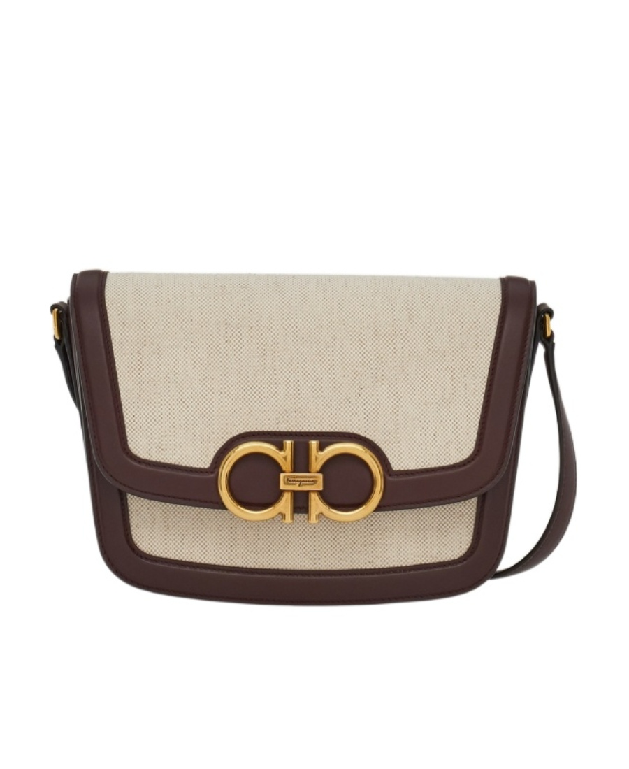FERRAGAMO SALVATORE FERRAGAMO GANCINI PLAQUE CROSSBODY BAG