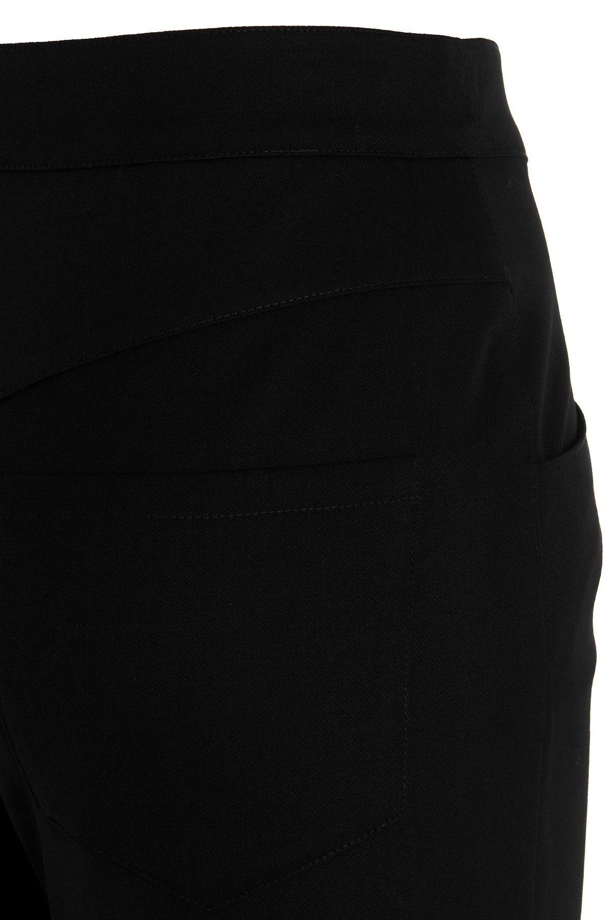BALMAIN SKINNY CUT BLACK GRAIN DE POUDRE PANTS 