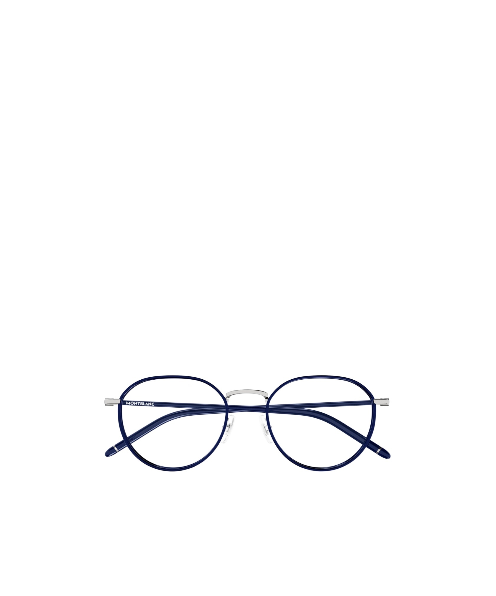 Montblanc Round-frame Glasses In Blue