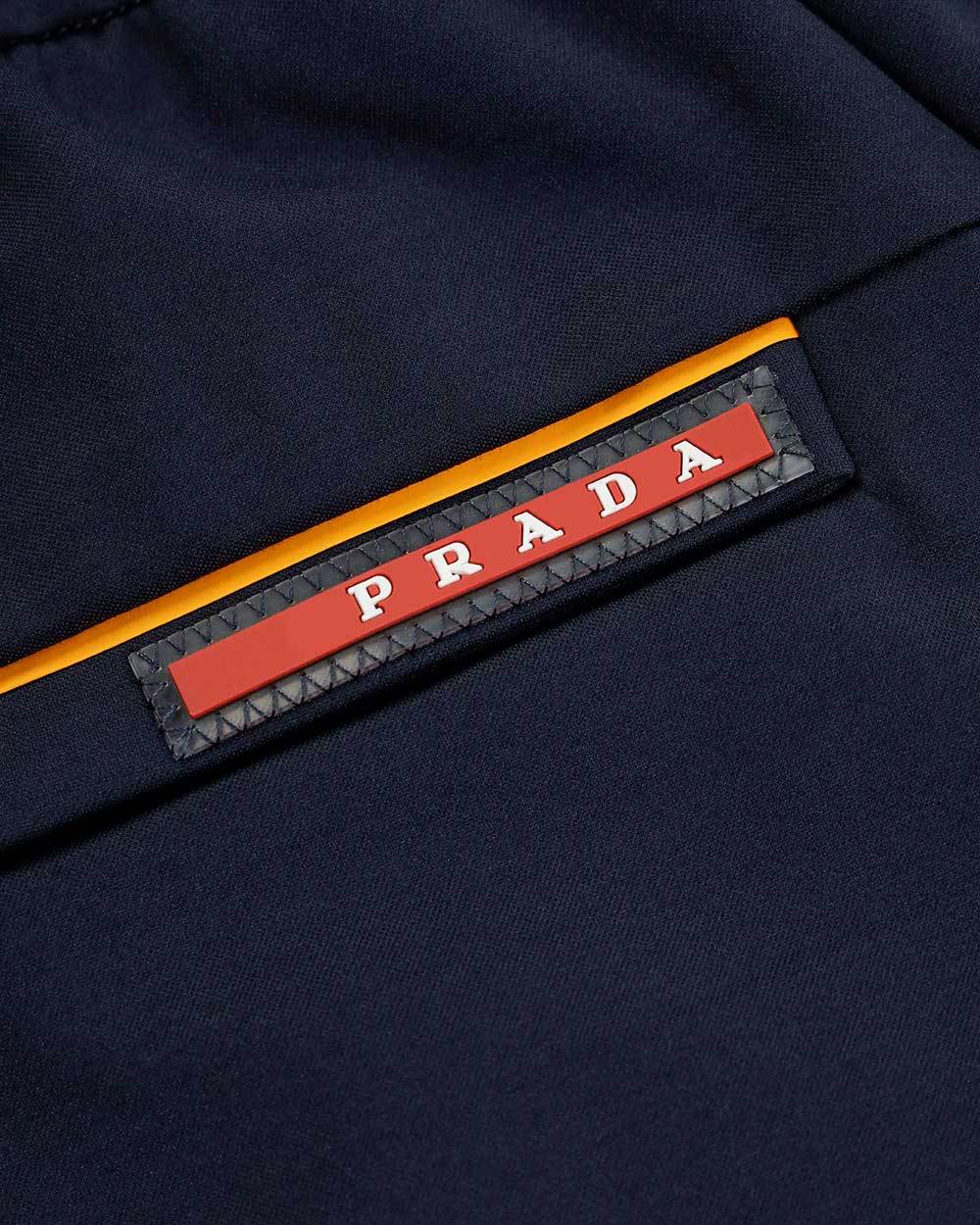 Prada Logo Detail Shorts In Black