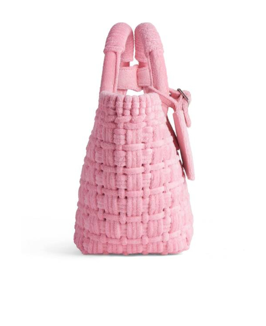 Balenciaga Xs Bistro Basket Tote Bag In Pink