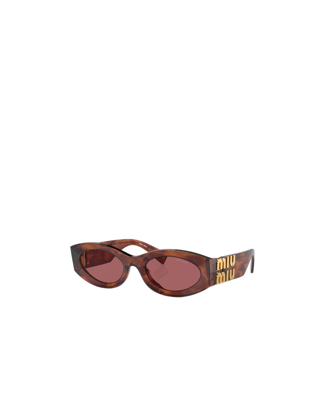 Miu Miu Womens Brown Mu 11ws Oval-shape Acetate Sunglasses In Pink