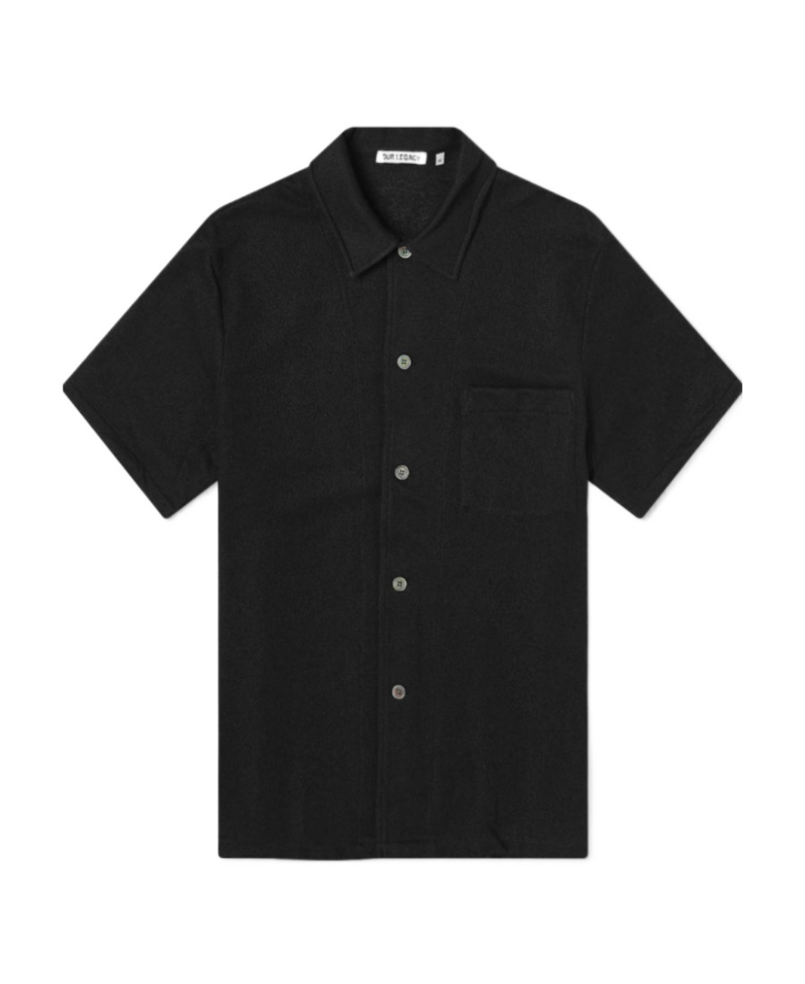 Our Legacy Black Boucle Box Shirt In Black