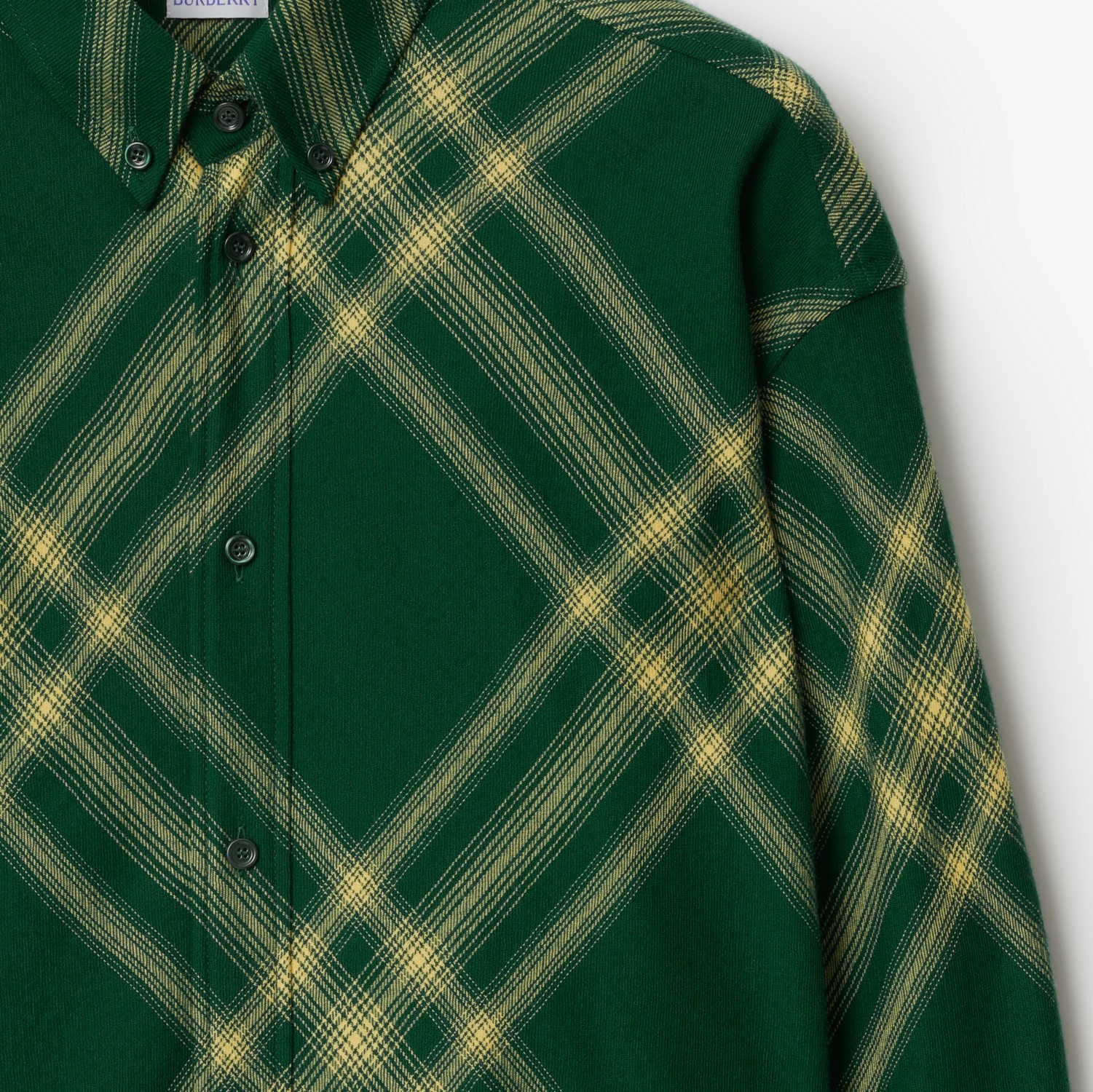 Burberry Check Wool Tailored Jacket In Green
