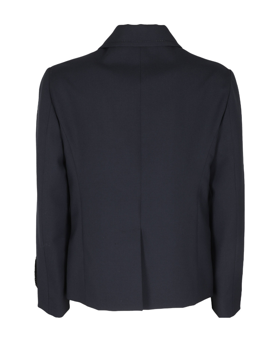 Marni Color-block Tailored Blazer With Classic Notch Lapel In Black